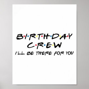 Affiche Anniversaire Crew Funny Anniversaire Squad Party
