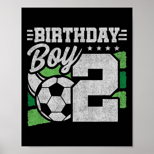 Affiche Anniversaire de 2 ans de football - Anniversaire d (Devant)