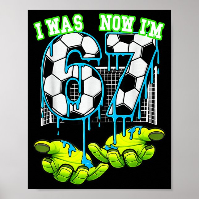 Affiche Anniversaire de 7 ans Six Maintenant J'ai Sept ans (Devant)