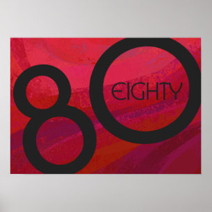 Affiche Anniversaire de 80 ans, une décennie rouge