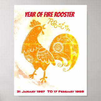 AFFICHE ANNIVERSAIRE DE FIRE ROOSTER
