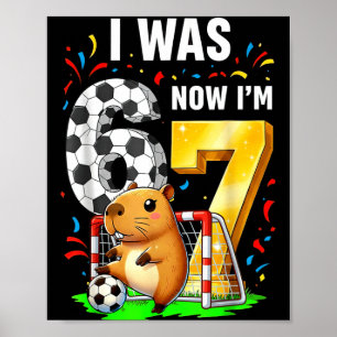 Affiche Anniversaire de Foot de Capybara J'avais 6 ans Mai