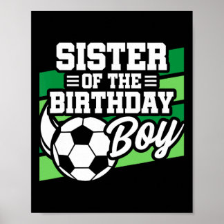 Affiche Anniversaire de football - Anniversaire de sœur -