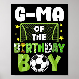 Affiche Anniversaire de garçon de G-ma de football Partie