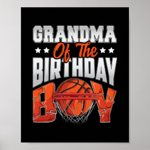 Affiche Anniversaire de Grand-mère Sketll garçon de la fam