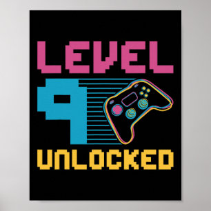Affiche Anniversaire de jeu Niveau 9 Débloqué 1