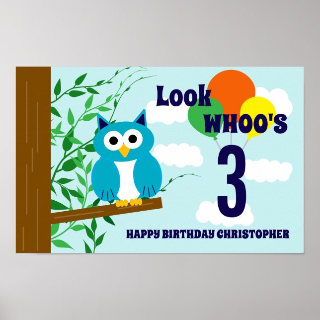 Affiche Anniversaire de la chouette (Devant)