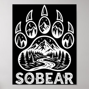 Affiche Anniversaire de sobriété Sobear Sober AA NA Récupé