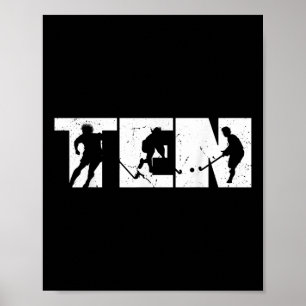 Affiche Anniversaire des 10 ans de hockey sur gazon rétro