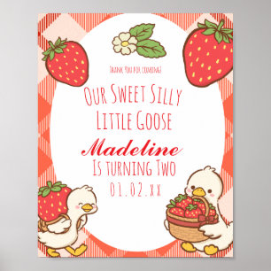 Affiche Anniversaire des Fraises d'Oie Douce Folle