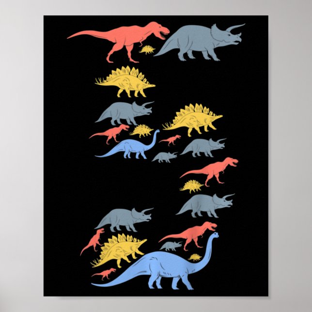 Affiche Anniversaire Dinosaure Enfants 5 Ans Pour Filles 5 (Devant)