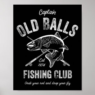 Affiche Anniversaire drôle de pêche à la mouche pour les 5