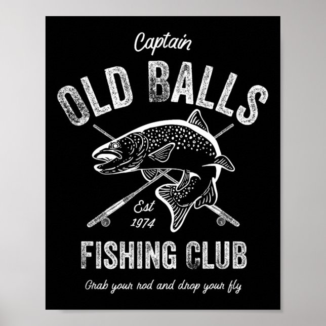 Affiche Anniversaire drôle de pêche à la mouche pour les 5 (Devant)