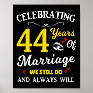 Affiche Anniversaire du Mariage de 44e année