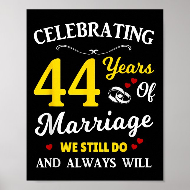 Affiche Anniversaire du Mariage de 44e année (Devant)