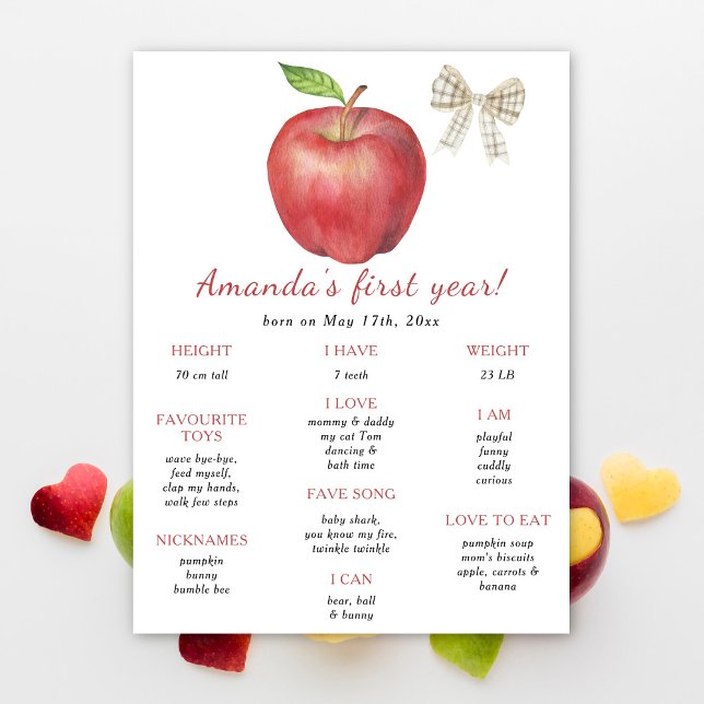 Affiche Anniversaire du premier anniversaire d'Apple et de (Créateur téléchargé)