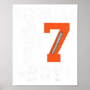 Affiche Anniversaire Garçon 7 Ans Football Amour 7e Annive