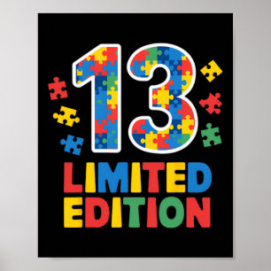 Affiche Anniversaire Garçon Fille 13 ans Sensibilisation s
