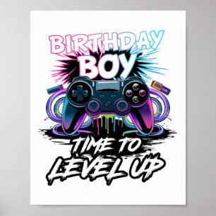 Affiche Anniversaire Garçon Temps Pour Augmenter Le Jeu Vi