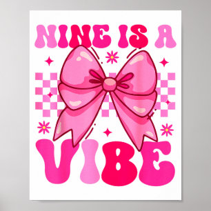 Affiche Anniversaire Groovy Neuf Est Une Vibe Filles Adole