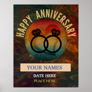 Affiche anniversaire heureux