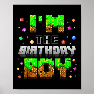 Affiche Anniversaire Je suis Anniversaire Jeu Garçon Pixel