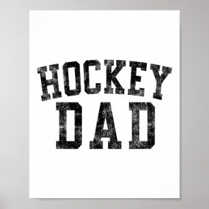 Affiche Anniversaire Papa Hockey Clic Gras Police Papa Hoc