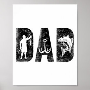 Affiche Anniversaire Papa Pêche Clic Gras Police Papa Pois