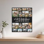 Affiche Anniversaire Personnalisé 24 Photo Collage<br><div class="desc">Créez votre propre photo personnalisée 24 Collage photo pour Anniversaire</div>