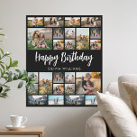 Affiche Anniversaire Personnalisé 24 Photo Collage<br><div class="desc">Créez votre propre photo personnalisée 24 Collage photo pour Anniversaire</div>