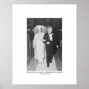 Affiche Anniversaire Photo avec frontière pour signer le l