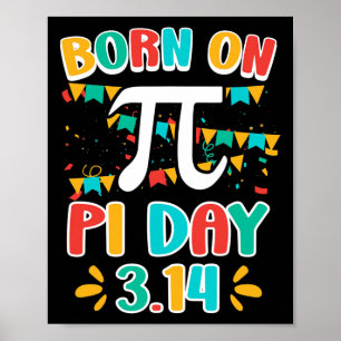 Affiche Anniversaire Pi Day Chemise Math Né Le Jour Pi 14