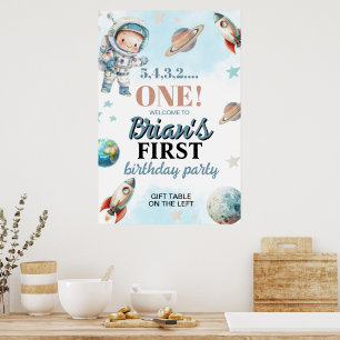 Affiche Anniversaire premier astronaute espace extra-atmos