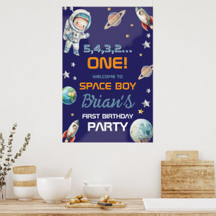 Affiche Anniversaire premier astronaute espace extra-atmos