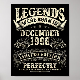 Affiche Anniversaire rétro de 27 ans pour hommes nés le 1e