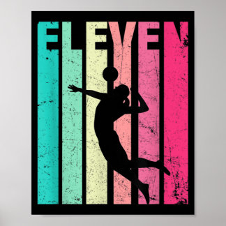 Affiche Anniversaire Retro Volleyball Amateurs Années Bir