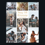 Affiche Anniversaire romantique Personnalisé Photo moderne<br><div class="desc">Chic collage photo personnalisable poster pour votre mari,  femme,  petite amie ou petit ami à votre anniversaire. Ajoutez 9 de vos photos préférées,  fiançailles ou mariage et commandez cette impression comme cadeau romantique pour votre partenaire. Un beau cadeau personnalisé plein de souvenirs.</div>