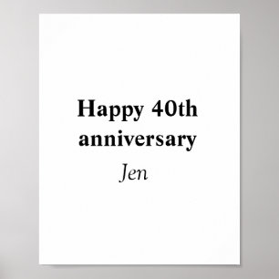 Affiche Anniversaire votre nom texte image modifiable invi