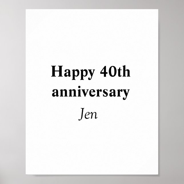 Affiche Anniversaire votre nom texte image modifiable invi (Devant)