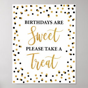 Affiche Anniversaires sont doux S'il vous plaît prendre un