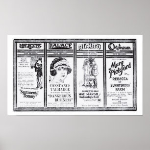 Affiche Annonce 1921 de Constance Talmadge de marais de