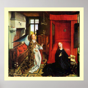 Affiche ANNONCE ANGEL Archange Gabriel et Vierge