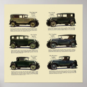 Affiche Annonce automobile 1928 vintage