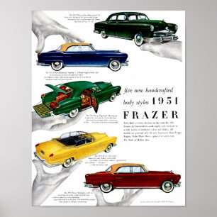 Affiche Annonce automobile Frazer 1951