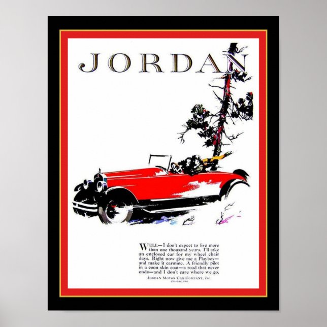 Affiche Annonce automobile Jordanie 1920 (Devant)