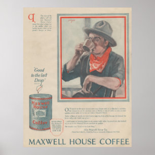Affiche Annonce café des années 1920