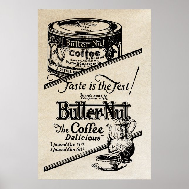 Affiche Annonce café Vintage 1925 (Devant)