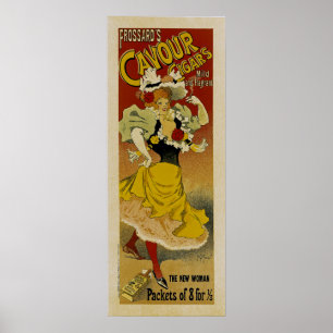 Affiche Annonce de cigares de Cavour de Frossard
