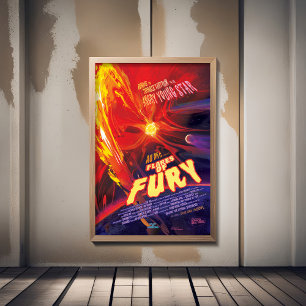 Affiche Annonce De Film D'Horreur Sci-Fi, Flares De Furie