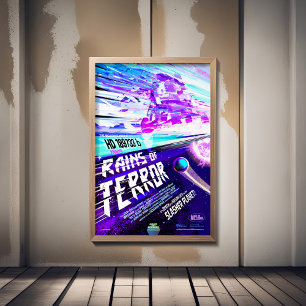 Affiche Annonce De Film D'Horreur Sci-Fi, Pluies De Terreu